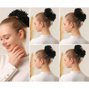 Melodi Scarf Kadın Tesettür 5'li Slim Topuz Tokası Eşarp Tokası Arapsaçı Eşarp Topuzu Siyah