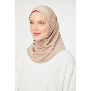 Melodi Scarf Kadın Tesettür Hijab Deniz Havuz Spor  Uyumlu Bone Taş Rengi