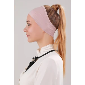 Kadın Tesettür Dikişsiz Silikonlu Kaymaz Bandana Spor Bone Pudra