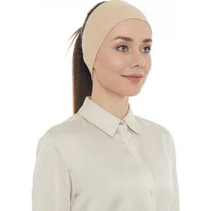 Kadın Tesettür Dikişsiz Silikonlu Kaymaz Bandana Spor Bone Nude