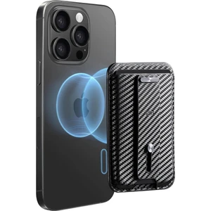 Iphone Standlı Cüzdan HaloLock MagSafe Parmak Halkalı – Karbon