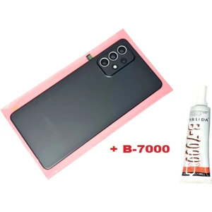 Samsung Galaxy A72 A725 Arka Pil Batarya Kapağı (Full Kamera LENSLI+B-7000) Siyah