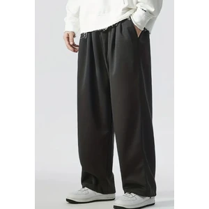 Bol Kesim Baggy Eşofman Altı Erkek Kadın Gri Siyah Füme