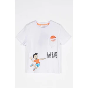 Erkek Çocuk Lets Do This Baskı Fileli Cepli Tshirt 1-4 Yaş