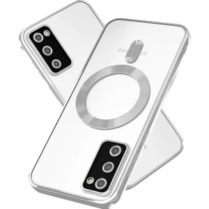 Samsung Galaxy S20 Fe Kılıf Kamera Lens Korumalı Renkli Magsafe Şeffaf Silikon