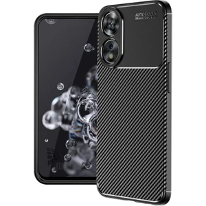 Oppo A18 Uyumlu Silikon Kılıf Karbon Desenli Kamera Korumalı Darbe Emici Autofocus Kapak