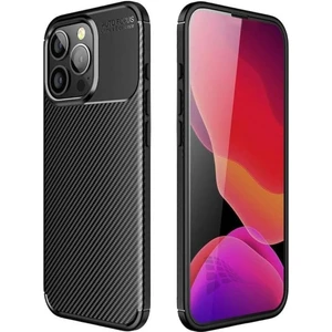 Apple iPhone 15 Pro Max Uyumlu Silikon Kılıf Karbon Desenli Kamera Korumalı Darbe Emici Autofocus Kapak