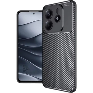 Redmi Note 14 5g Uyumlu Silikon Kılıf Karbon Desenli Kamera Korumalı Darbe Emici Autofocus Kapak