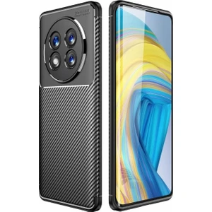 Honor Magic 7 Lite Uyumlu Silikon Kılıf Karbon Desenli Kamera Korumalı Darbe Emici Autofocus Kapak