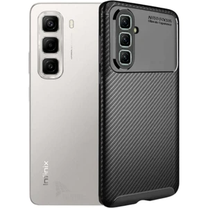 Infinix Hot 50 Pro Plus Uyumlu Silikon Kılıf Karbon Desenli Kamera Korumalı Darbe Emici Autofocus Kapak