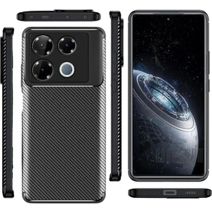 Infinix Gt 20 Pro Uyumlu Silikon Kılıf Karbon Desenli Kamera Korumalı Darbe Emici Autofocus Kapak