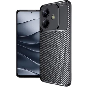 Oppo A3 Uyumlu Silikon Kılıf Karbon Desenli Kamera Korumalı Darbe Emici Autofocus Kapak