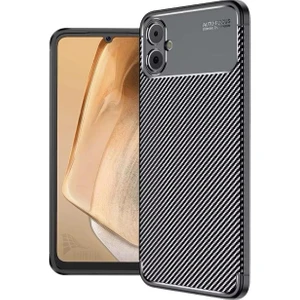Samsung Galaxy A06 Uyumlu Silikon Kılıf Karbon Desenli Kamera Korumalı Darbe Emici Autofocus Kapak
