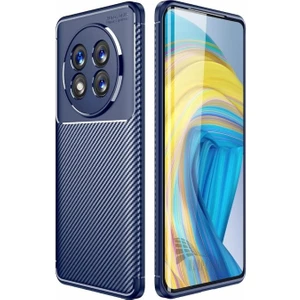 Honor Magic 7 Lite Uyumlu Silikon Kılıf Karbon Desenli Kamera Korumalı Darbe Emici Autofocus Kapak