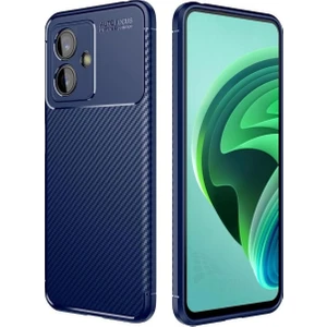 Oppo A3 Uyumlu Silikon Kılıf Karbon Desenli Kamera Korumalı Darbe Emici Autofocus Kapak