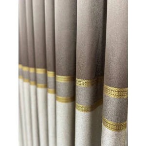 UFUK PERDE PANO FON  HİLAL  CAPPUCCİNO-GRİ-ALTIN ( TEK KANAT)