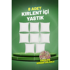 Dekoratif Kare Kırlent İçi Yastık, Kırpılmış Sünger Dolgulu, Desensiz Beyaz, 43x43 cm – Rahat ve Dayanıklı