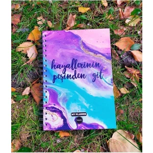 Hayallerinin Peşinden Git Tasarımlı Konuşan Ajanda