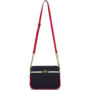 U.S. Polo Assn. Çapraz Askılı Kadın Çanta Lacivert-Beyaz-Kırmızı Us25239