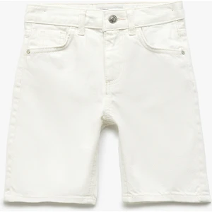 Pamuklu Ayarlanabilir Lastikli Cepli Denim Şort