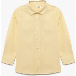 Pamuklu Uzun Kollu Düğmeli Basic Gömlek