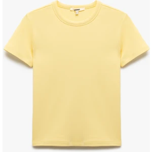 Pamuklu Slim Fit Kısa Kollu Bisiklet Yaka Basic Tişört