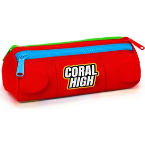 Coral High Renkli Blok Desenli Üç Bölmeli Kalem Çantası 22091