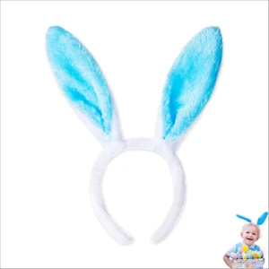Süsle Bebek ve Parti Tavşan Kulağı Pelüş Taç - Mavi