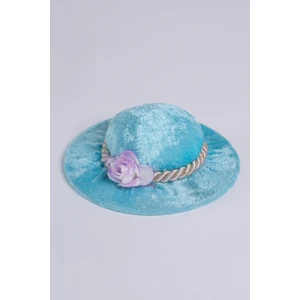 Hürrem Bone Bebe Mavisi Eşarp Şal Iğnedanlık Kadife Çiçekli Şapkalı 5002_11