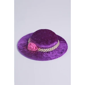 Hürrem Bone Mor Eşarp Şal Iğnedanlık Kadife Çiçekli Şapkalı 5002_22