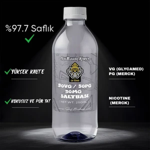 Premium N-Base 50MG-250ML (Saltbase) Dıy | 50/50 Vg-Pg