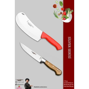 Silver Serisi Mutfak Bıçak Seti Et Ekmek Sebze Pizza Börek Salata Bıçağı 2 Li Set ( Mtf-749)