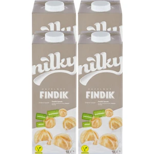 Fındık Sütü Glütensiz Bitkisel Bazlı Laktosuz Vegan 4x1 lt