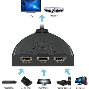3 Port Kablolu HDMI Switch Çoklayıcı Çoğaltıcı Splitter 3 Giriş 1 Çıkış
