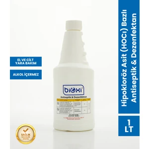 Antiseptik & Dezenfektan HOCl Bazlı (Hipokloröz Asit) El, Cilt Bakımı 1 lt