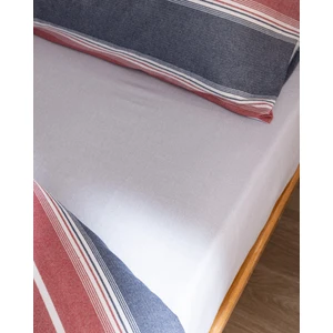 Madame Coco Edgard Çift Kişilik %100 Pamuk Flanel Nevresim Takımı - Kırmızı/Lacivert