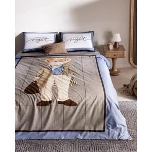 Madame Coco Rezay Ayı Tek Kişilik  Pamuk Ranforce Baskılı Nevresim Takımı