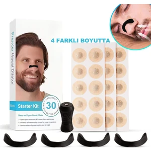 Horlamayı Azaltıcı Mıknatıslı Burun Bandı - Dilatörü 4'lü Set