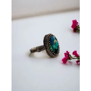 Fayra Accessories Kristal Taşlı Oval Yüzük