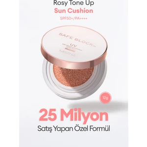 Nemlendirici Ton Eşitleyici Cushion Güneş Kremi Safe Block Rx Rosy Tone Up Sun Cushion SPF50+/PA++++