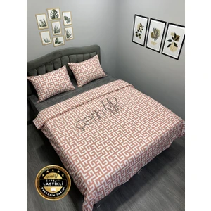 Çetin Home Çetinhome Çarşafı Lastikli Çift Kişilik Nevresim Takımı Labirent