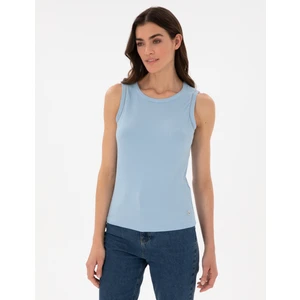 Pierre Cardin Kadın Açık Mavi Ex. Slim Fit Örme Bluz 50301485-VR003