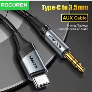 2-Metre Type-C To 3.5mm Aux Kablo Hi-Fi Ses Teknolojisi Ce+FC+RoHS Sertifikalı Hasır Örgülü Sağlam Ses Kablosu Telefon/Araba/Tablet