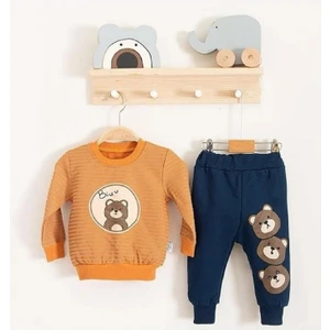 Kids Kingdom Kiremit Bisiklet Yaka Uzun Kollu  Lastikli Bel Paça  Erkek Çocuk & Bebek Alt Üst Takım