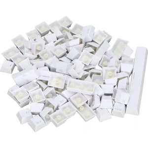 SPELT 108 Tuş Universal Renkli Mekanik Klavye Tuş Takımı Kapağı Keycap Beyaz İngilizce Dizilimli