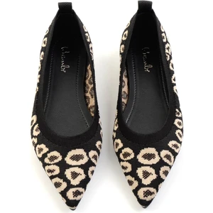 Siyah Leopar Triko   Kadın Babet K01327018482
