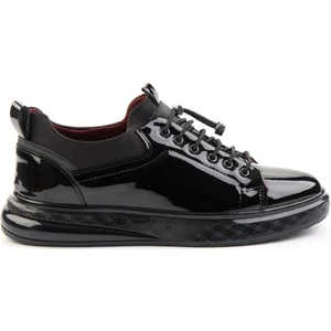 Siyah Rugan Deri Erkek Casual Ayakkabı E01401082208