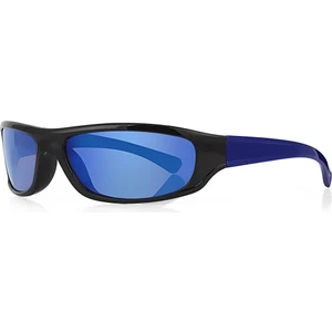 Bisiklet Güneş Gözlüğü Siyah Parlak Çerçeve Lacivert Sap Lacivert Aynacam 3007