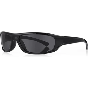 Bisiklet Güneş Gözlüğü Siyah Parlak Çerçeve Siyah Cam 3007