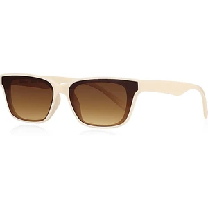 Yeni Trend Unisex Güneş Gözlüğü Krem Parlak 2030